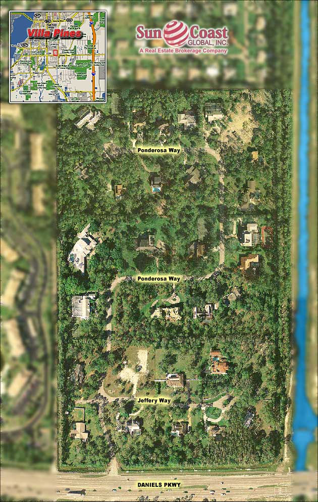 Villa Pines Overhead Map